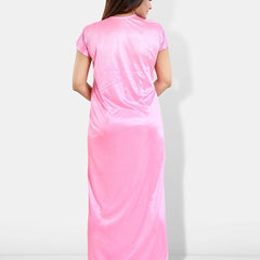 Be You Pack Of 4 Satin Maxi Wrap Nightdress With Lingerie Set