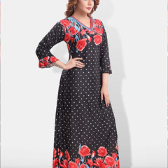 Be You Floral Printed Satin Maxi Nightdress