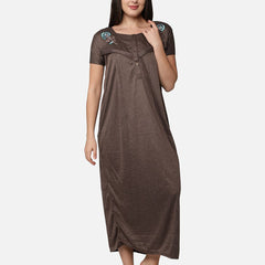 Be You Women Pack Of 2 Striped Maxi Nightdress