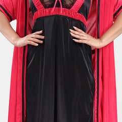 Be You Satin Wrap Nightdress With Robe