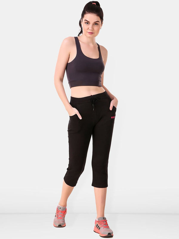 Be You Women Solid Three Fourth-Length Gym Tights