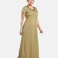 Be You Floral Printed Satin Maternity Maxi Sweat Nightdress