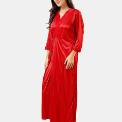 Be You Self Design Nightdress With Robe