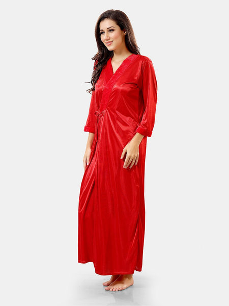 Be You Self Design Nightdress With Robe