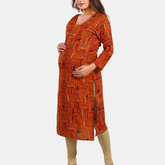 Be You Abstract Printed Round Neck Kurta