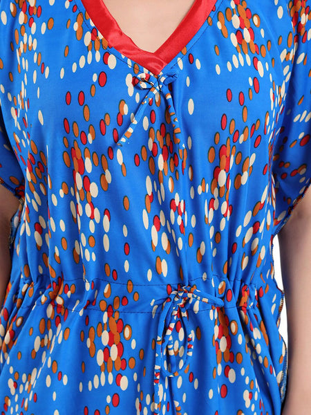Be You Printed Satin Maxi Kaftan Nightdress