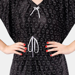 Be You Geometric Printed Satin Night Suit