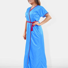 Be You V-Neck Satin Maxi Wrap Nightdress With Robe