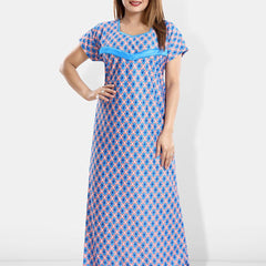 Be You Printed Satin Maternity Maxi Nightdress