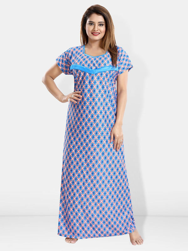 Be You Printed Satin Maternity Maxi Nightdress