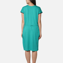 Be You Turquoise Blue Cotton Blend Maternity Nightdress