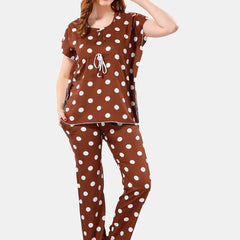 Be You Polka Dots Printed Night Suit