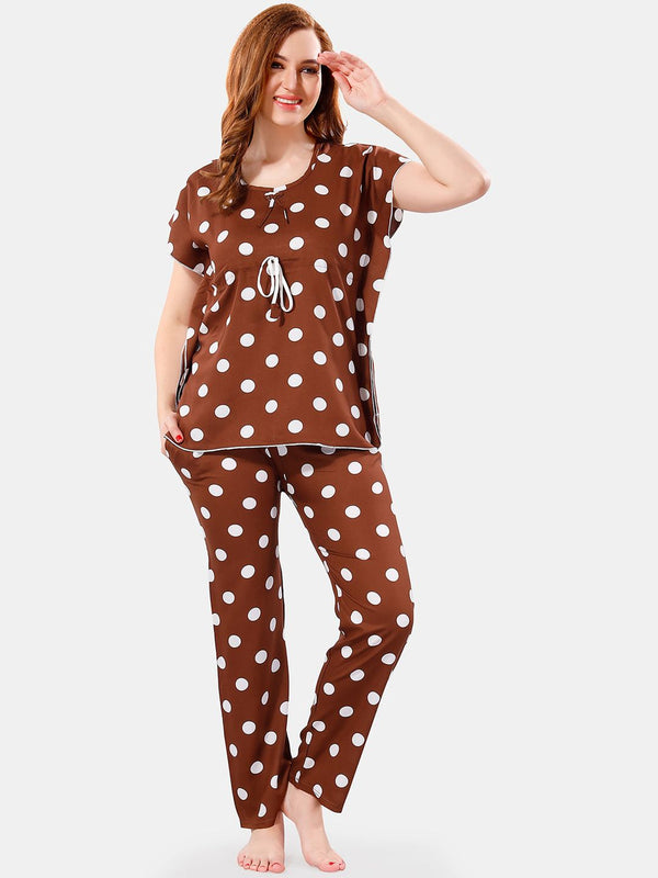 Be You Polka Dots Printed Night Suit