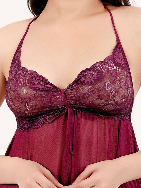 Be You Shoulder Straps Net Baby Doll