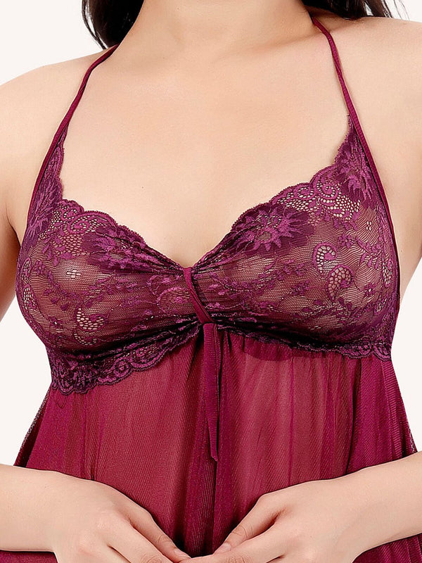 Be You Shoulder Straps Net Baby Doll