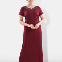 Be You Floral Embroidered Maxi Nightdress