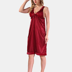 Be You V-Neck Long Sleevs Satin Maxi Nightdress With Robe