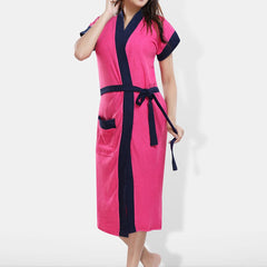 Be You Women Cotton Anti-bacterial Super Soft Bath Robe With Belt
