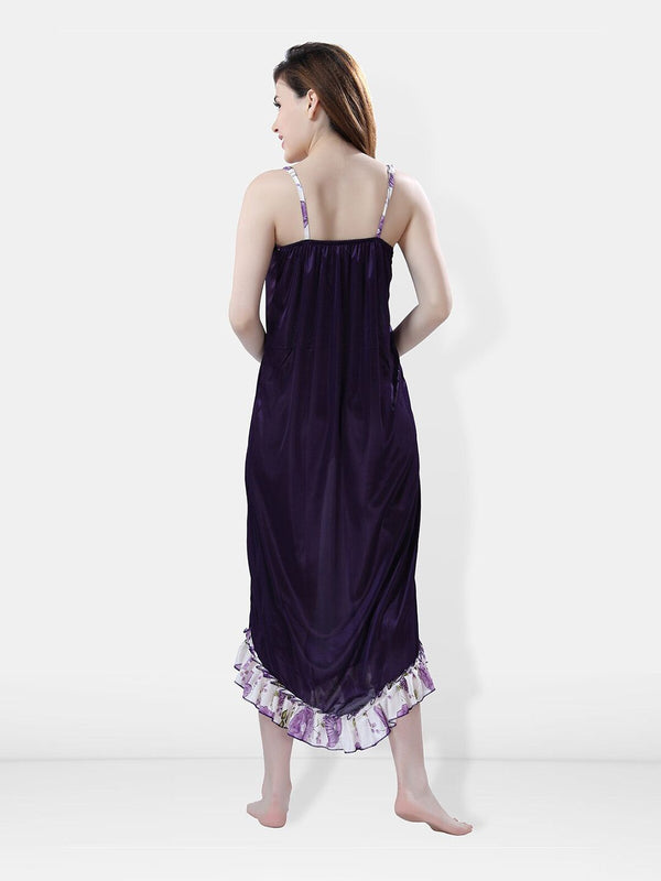 Be You Floral Printed Satin Maxi Nightdress