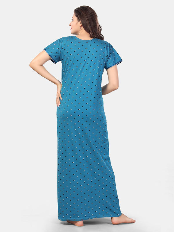Be You Floral Printed V-Neck Maxi Nightdress