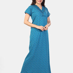 Be You Floral Printed V-Neck Maxi Nightdress