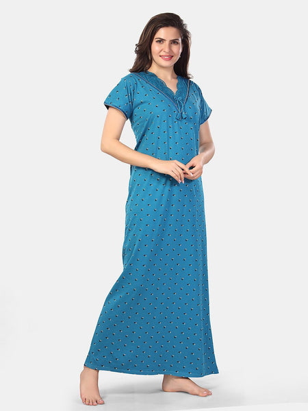 Be You Floral Printed V-Neck Maxi Nightdress