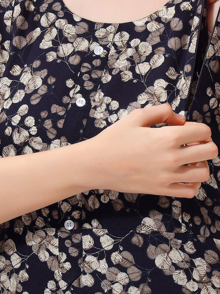 Be You Women Foil Printed Maternity Kurta