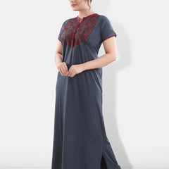 Be You Floral Embroidered Maxi Nightdress