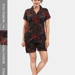 Be You Pack Of 2 Printed Night suits