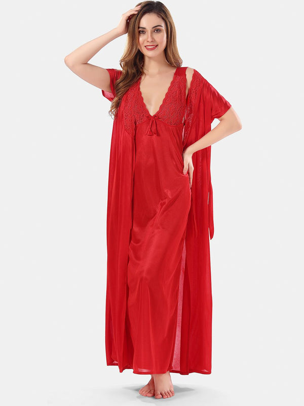 Be You Satin Maxi Nightdress With Robe