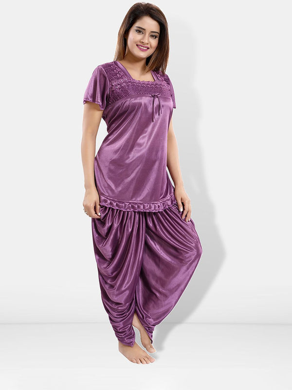 Be You Square Neck Satin Night suit