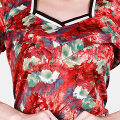 Be You Printed Satin Maternity Maxi Nightdress