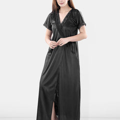 Be You Satin Wrap Nightdress With Robe