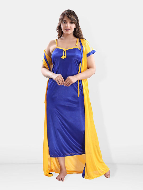 Be You V-Neck Maxi Nightdress With Robe