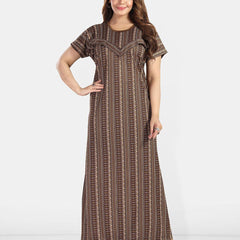 Be You Ethic Motifs Printed Maxi Nightdress