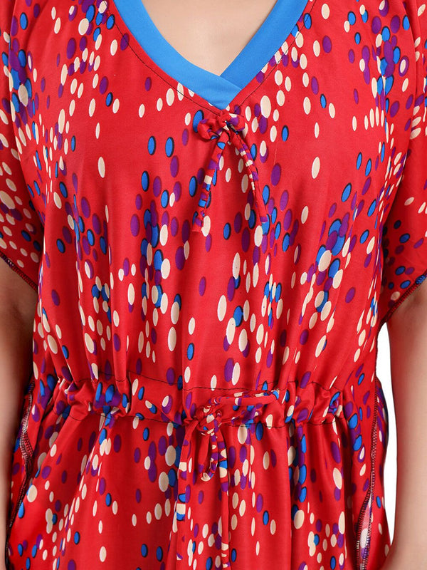 Be You Printed Satin Maxi Kaftan Nightdress