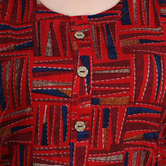 Be You Geometric Printed Round Neck Maternity Straight Kurta