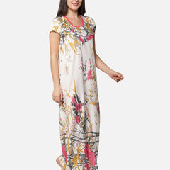 Be You Women Pack Of 2 Printed Maxi Nightdress