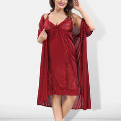 Be You Maroon Nightdress