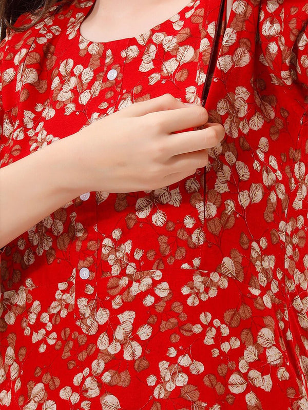 Be You Women Floral Printed Maternity Kurta