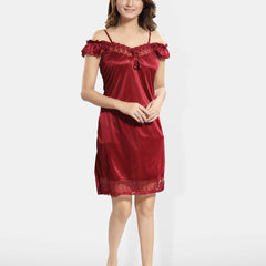 Be You Shoulder Straps Satin Maxi Wrap Nightdress With Robe