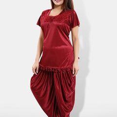 Be You Pack Of 2 Satin Top With Patiala