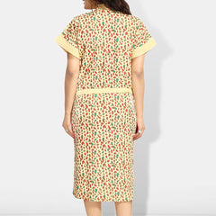 Be You Women Printed Cotton Anti-bacterial Super Soft Bath Robe With Belt
