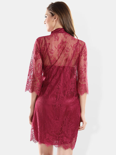 Be You Shoulder Straps Nightdress With Robe