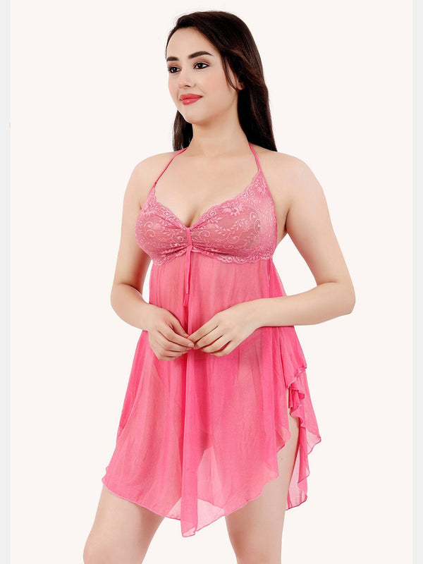 Be You Halter Neck Net Baby Doll