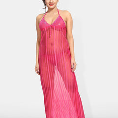 Be You Halter Neck Net Baby Doll With Briefs