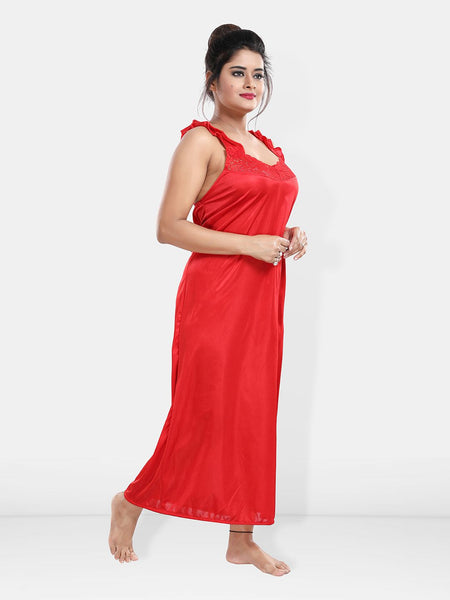 Be You Maxi Satin Wrap Nightdress With Robe