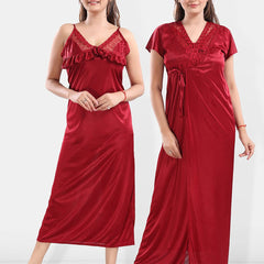 Be You Satin Maxi Nightdress with Robe