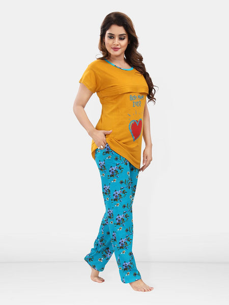 Be You Floral Printed Maternity Night Suit