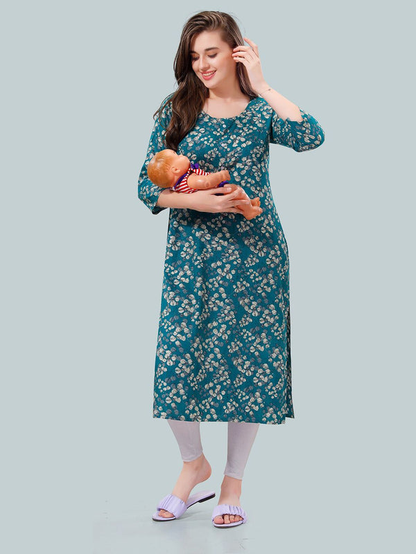 Be You Women Floral Printed Maternity Kurta